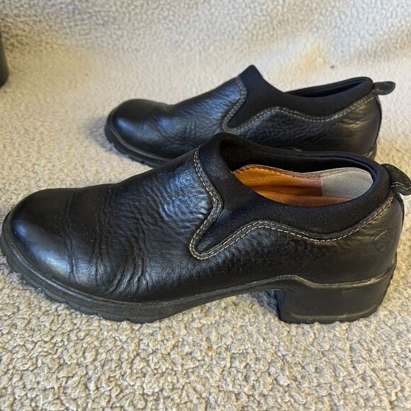 Ariat Clog Loafers Womens 7.5B Leather Slip On Round Toe Black 95901 - Picture 5 of 9